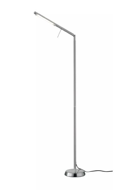 LED-Stehleuchte inkl. Tastdimmer Nickel Matt 1 Stück Metall Hellgrau günstig online kaufen