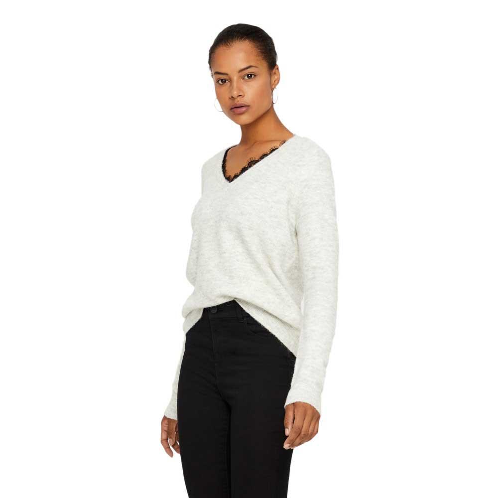 Vero Moda Iva L S Pullover S Light Grey Melange günstig online kaufen