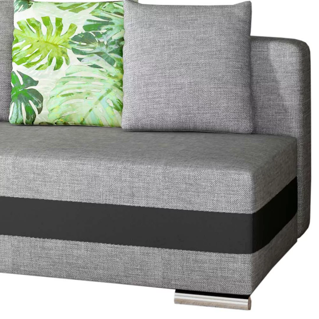 Sofa Dreisitzer Sofa aus Webstoff und Kunstleder günstig online kaufen