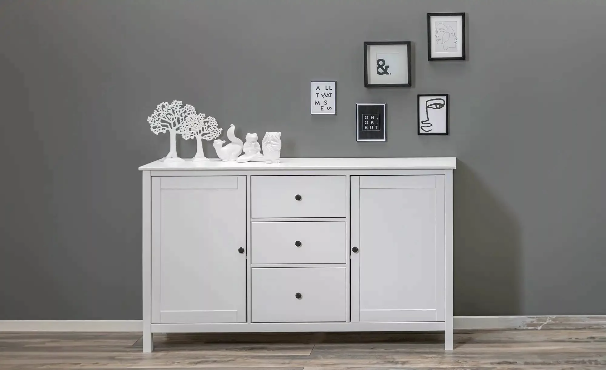 Sideboard aus Massivholz Landliv ¦ weiß ¦ Maße (cm): B: 160 H: 96 T: 45.0 K günstig online kaufen