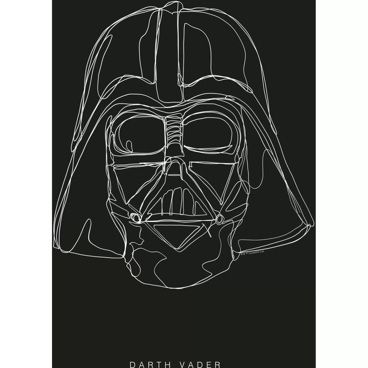 Komar Bild "Star Wars Lines Dark Side Vader", Star Wars, (1 St.), Wandbild günstig online kaufen