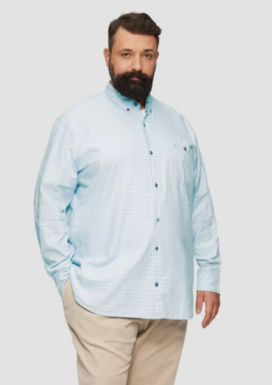 s.Oliver Langarmhemd Regular Fit: Kariertes Hemd mit Button-Down-Kragen Art günstig online kaufen