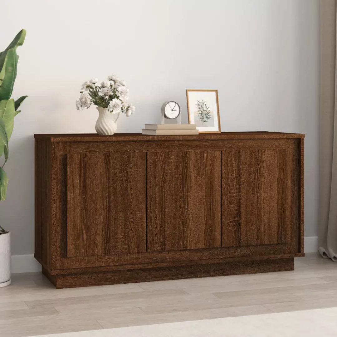 Vidaxl Sideboard Braun Eichen-optik 102x35x55 Cm Holzwerkstoff günstig online kaufen