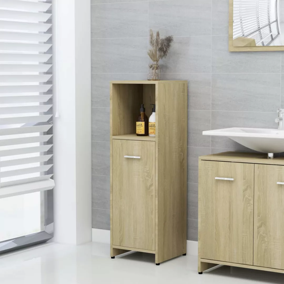 Badezimmerschrank Sonoma-eiche 30x30x95 Cm Spanplatte günstig online kaufen