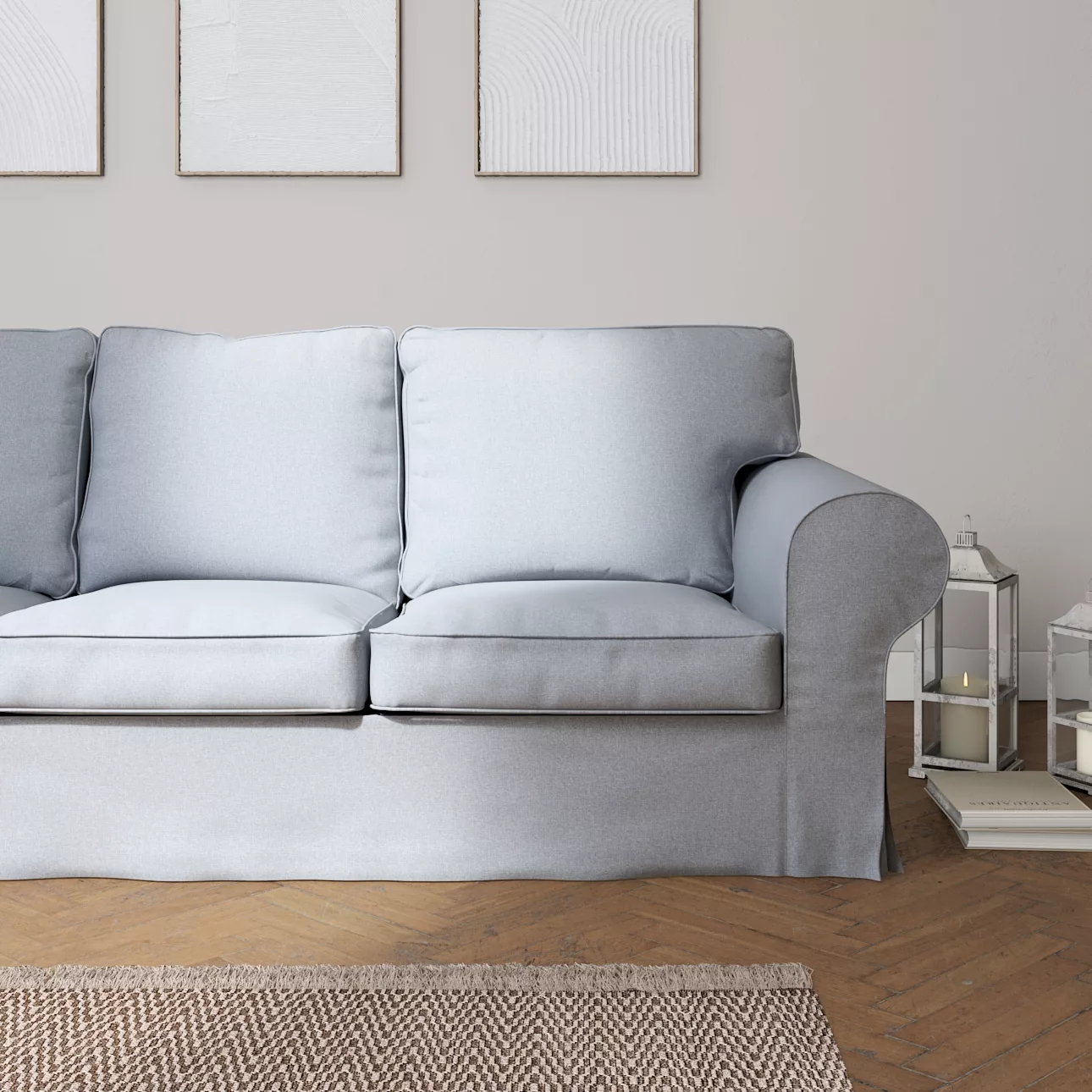 Bezug für Ektorp 3-Sitzer Schlafsofa, neues Modell (2013), steingrau, 40cm günstig online kaufen