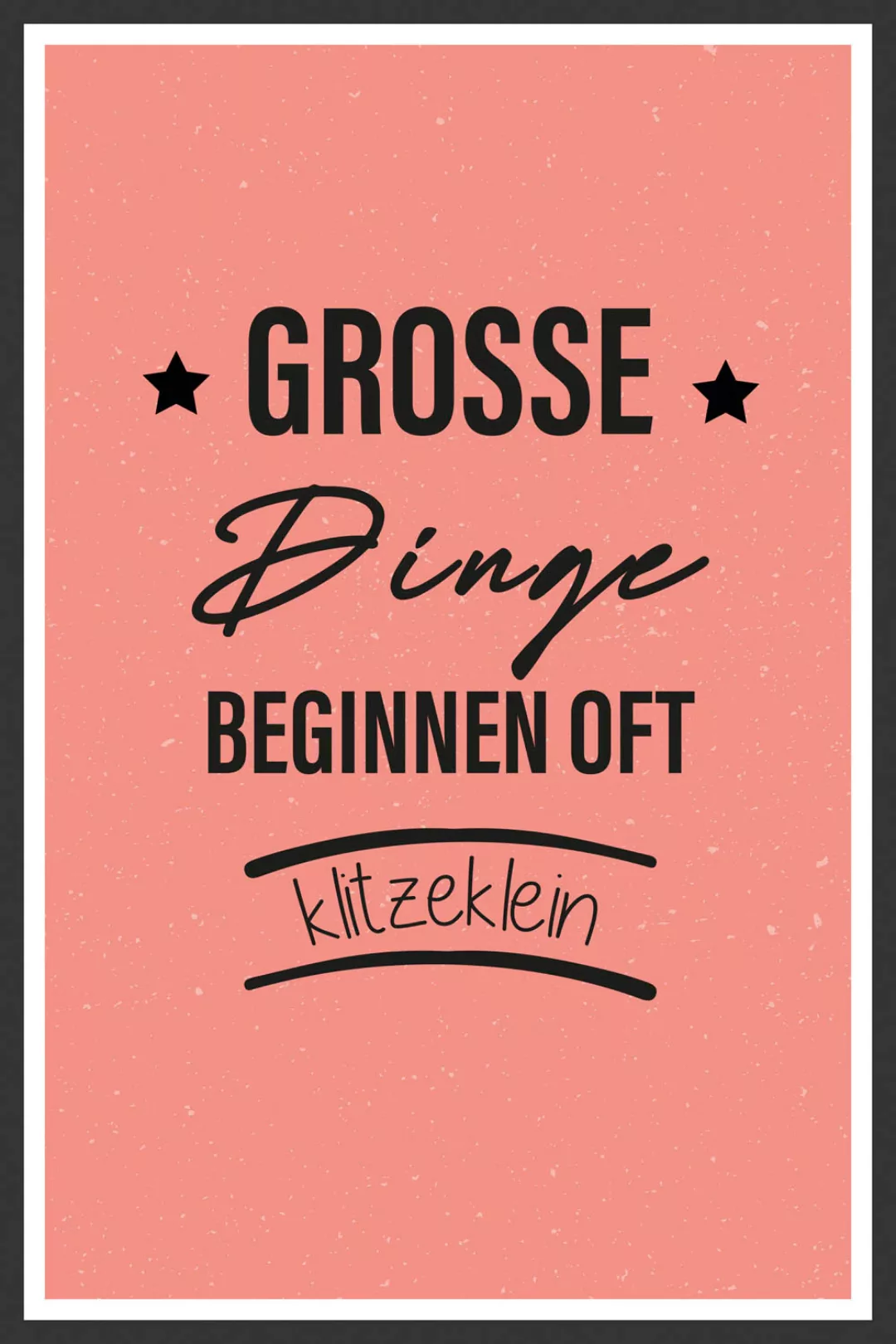 queence Metallbild "Große Dinge", Schriftzüge, (1 St.), Stahlschilder günstig online kaufen