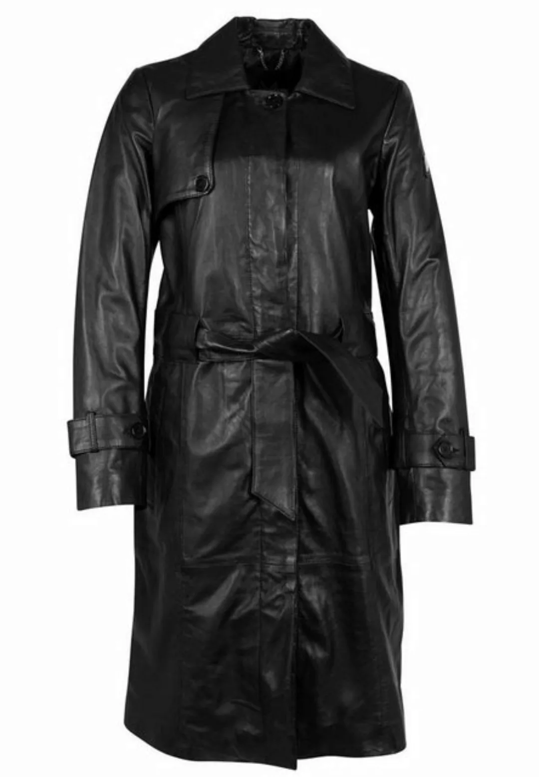 Mauritius Ledermantel 3102-0001 MSWFreydis Trenchcoat mit Bindegürtel günstig online kaufen