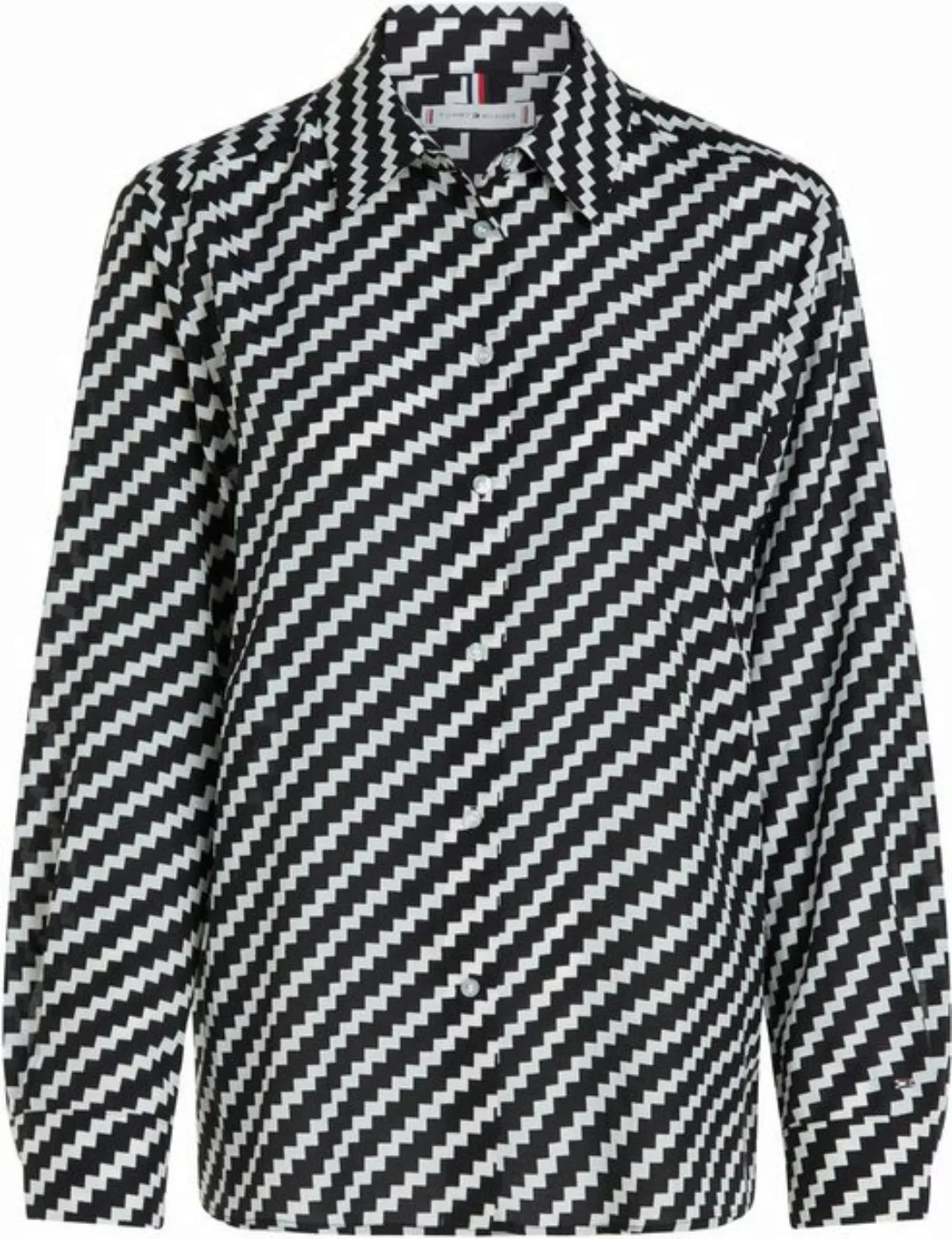 Tommy Hilfiger Curve Blusentop "CRV ZIGZAG PRINTED SHIRT", mit Musterung günstig online kaufen