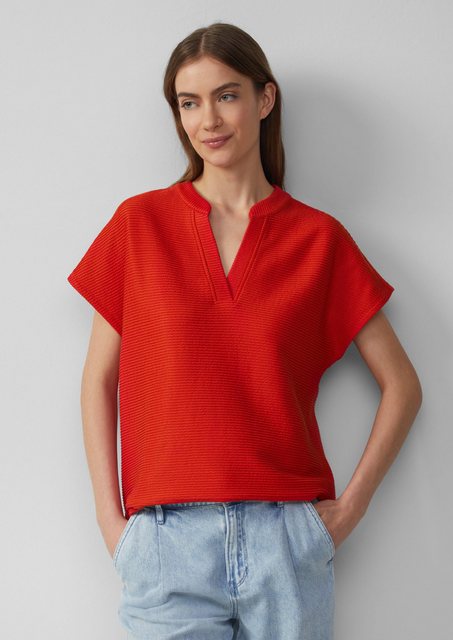 s.Oliver Shirttop Weiches T-Shirt im Relaxed Fit mit Struktur günstig online kaufen