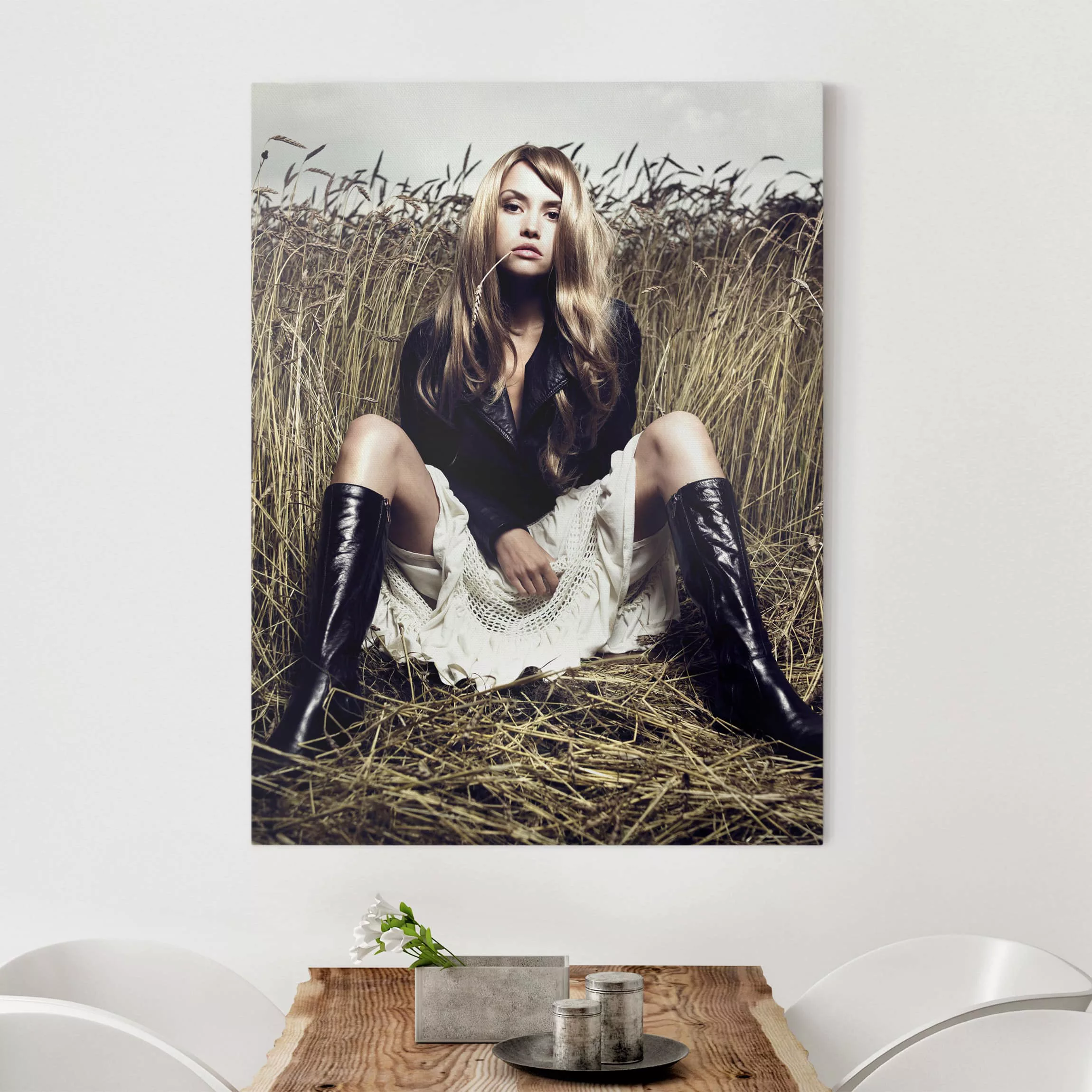 Leinwandbild - Hochformat Country Girl günstig online kaufen