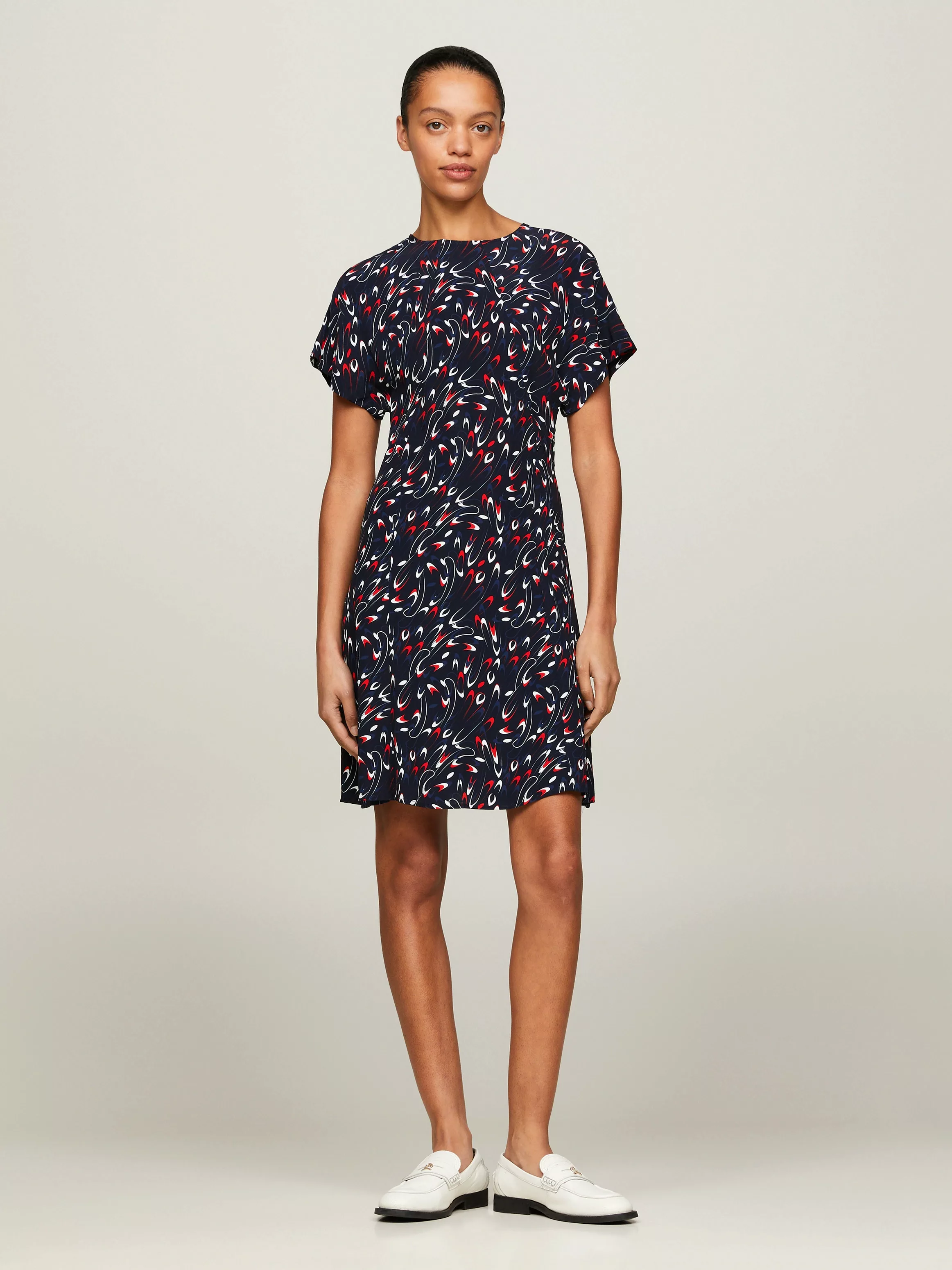 Tommy Hilfiger Blusenkleid SMALL RIBBON F&F SS SHORT DRESS mit Allover-Must günstig online kaufen