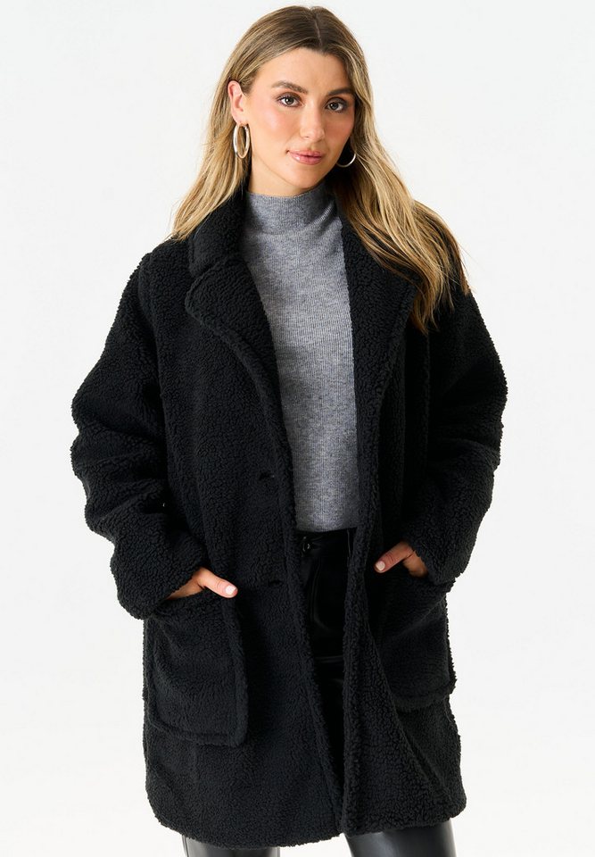 GINI LONDON Langmantel Gini Faux Fur Longline Teddy Gini Kunstpelz Longline günstig online kaufen