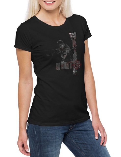 Urban Backwoods Print-Shirt Hunter Daryl Dixon Damen T-Shirt Beißer TV The günstig online kaufen