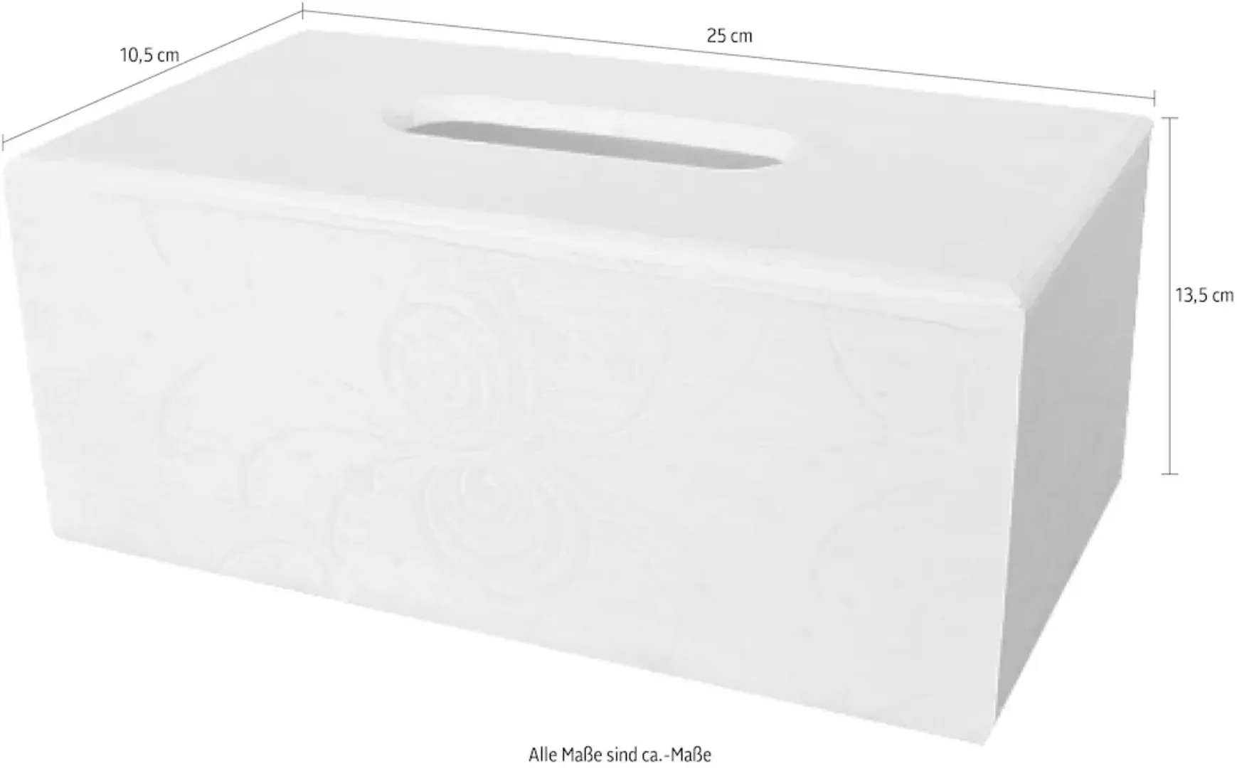 Myflair Möbel & Accessoires Papiertuchbox "lla, weiß", Taschentuchbox günstig online kaufen