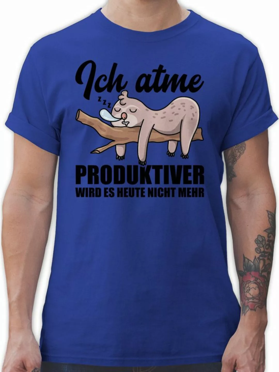 Shirtracer T-Shirt Ich atme! Produktiver wird es heute nicht mehr - Mit Fau günstig online kaufen