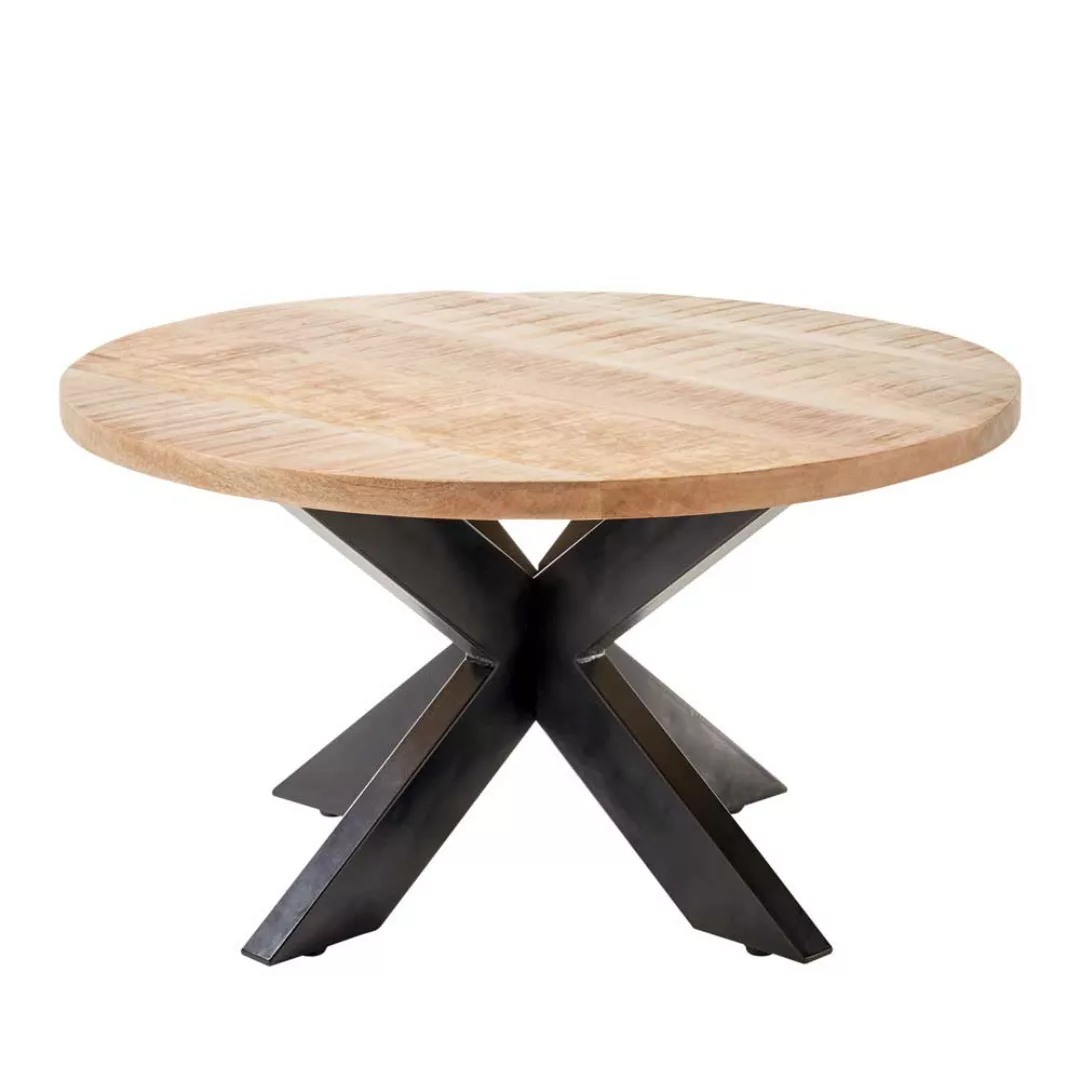 Wohnzimmer Tisch aus Mangobaum Massivholz Industry und Loft Stil günstig online kaufen