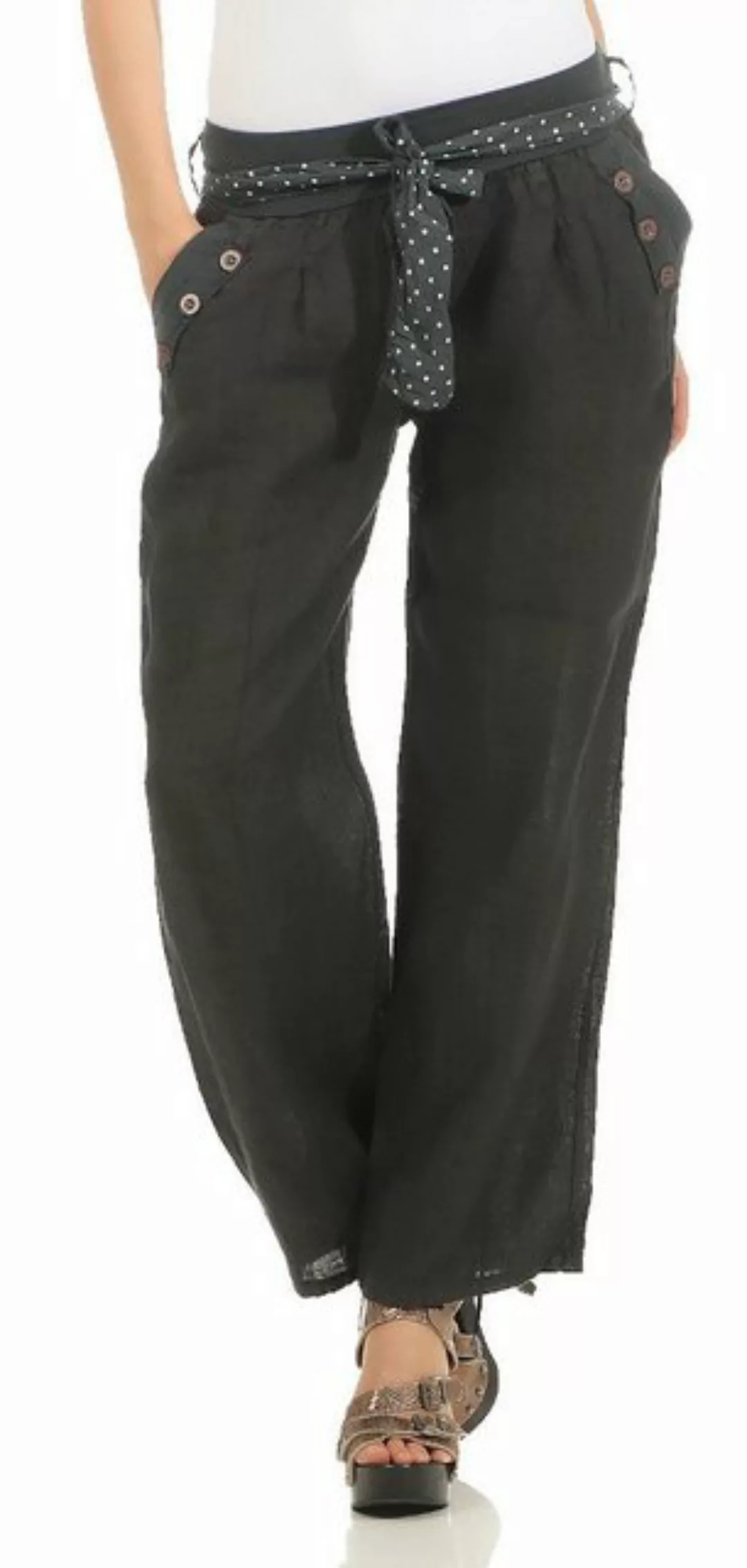 Mississhop Leinenhose Damen 100 % Leinen Freizeithose M.269 günstig online kaufen