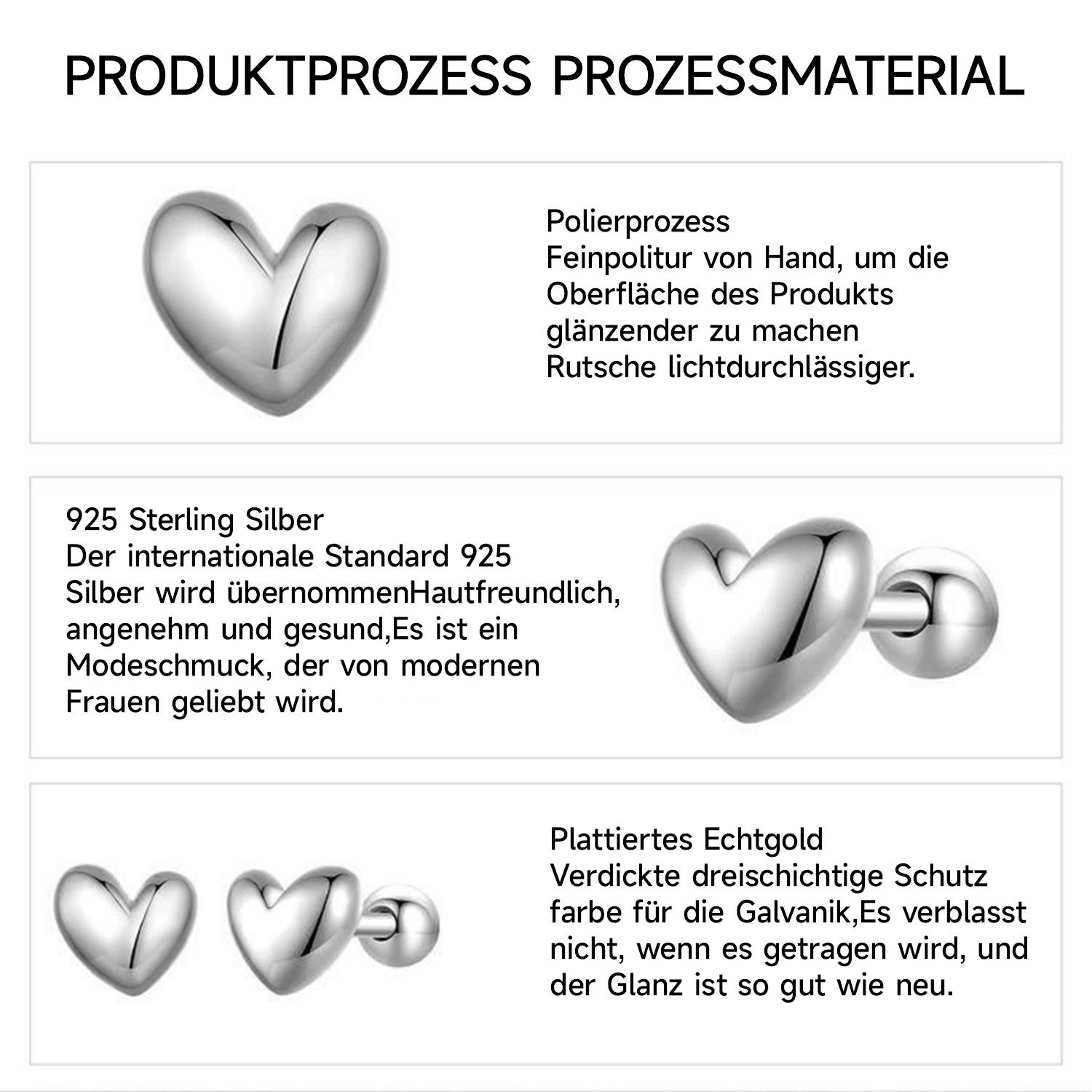 ZEUOPQ Paar Ohrstecker S925 Ohrstecker aus günstig online kaufen
