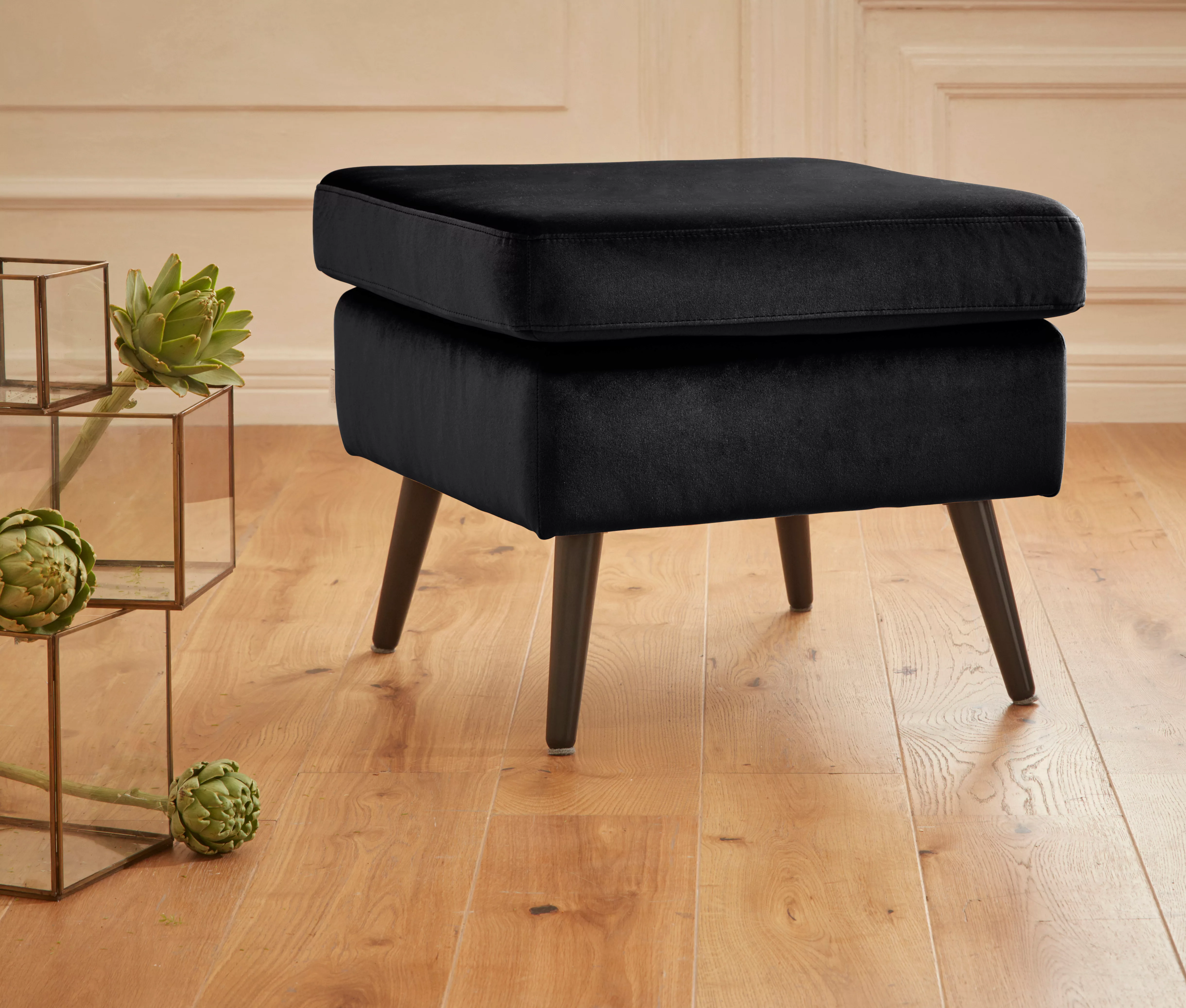 Home affaire Hocker "Salla", Bezug auch in Luxus-Microfaser in Teddyfellopt günstig online kaufen