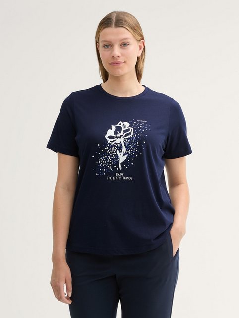 TOM TAILOR PLUS T-Shirt T-Shirt aus Bio-Baumwolle mit Artwork günstig online kaufen