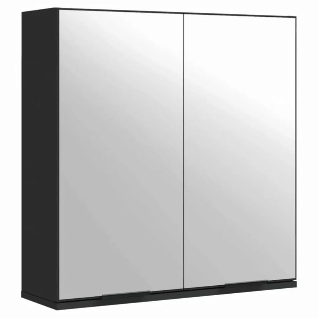 vidaXL Spiegelschrank Spiegelschrank Schwarz 64x20x67 cm Spanplatte günstig online kaufen