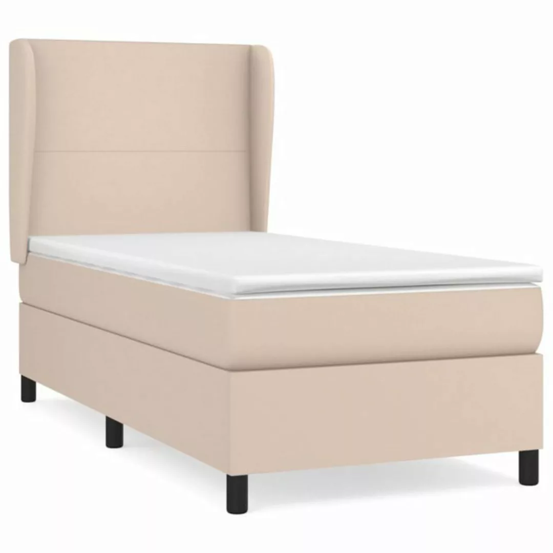 vidaXL Boxspringbett Bett Boxspringbett mit Matratze & Topper Kunstleder ve günstig online kaufen