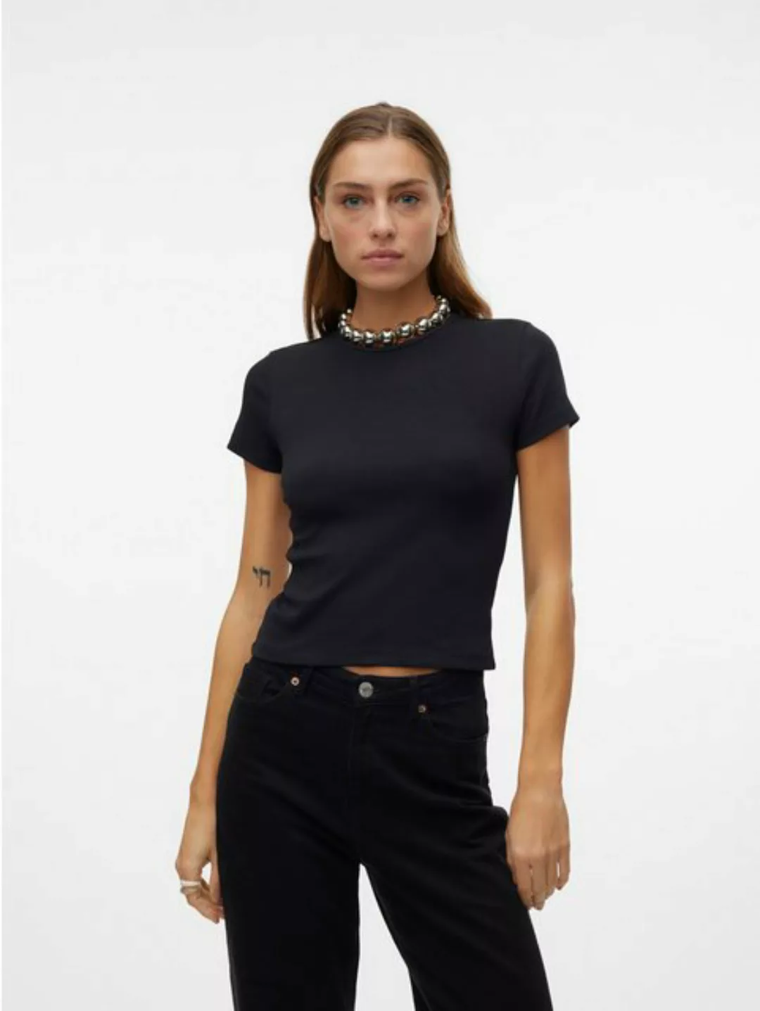 Vero Moda Rundhalsshirt VMCHLOE SS SHORT TOP JRS NOOS günstig online kaufen