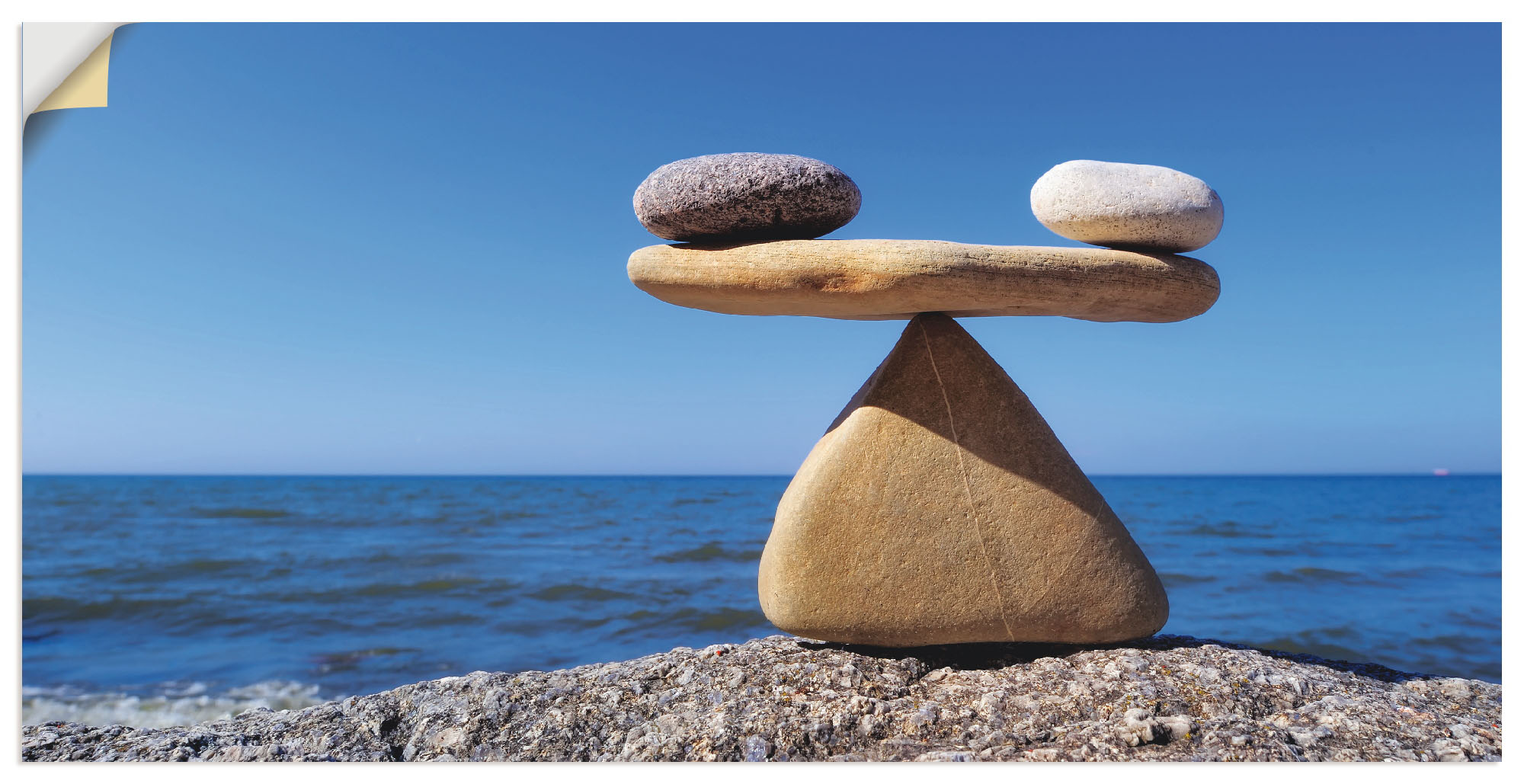 Artland Wandbild »Gleichgewicht - Steine Meer«, Zen, (1 St.), als Alubild, günstig online kaufen