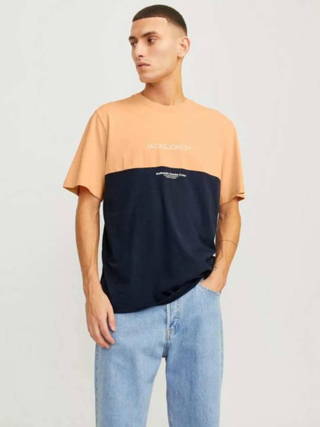 Jack & Jones Kurzarmshirt JJERYDER BLOCKING TEE SS LN günstig online kaufen