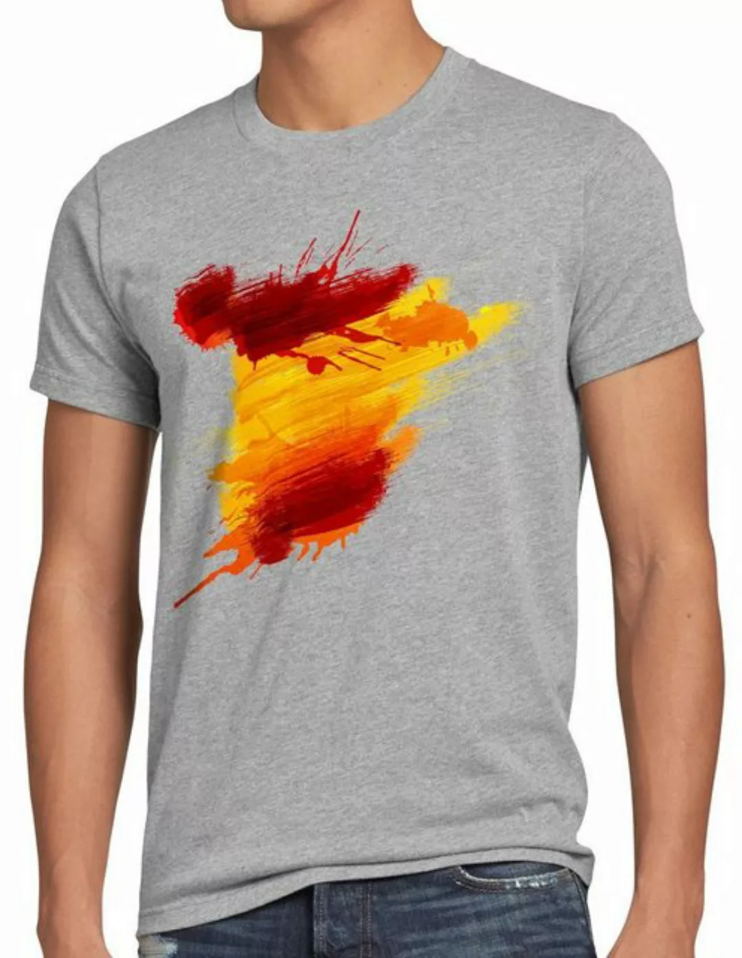 style3 Print-Shirt Herren T-Shirt Flagge Spanien Fußball Sport Spain WM EM günstig online kaufen