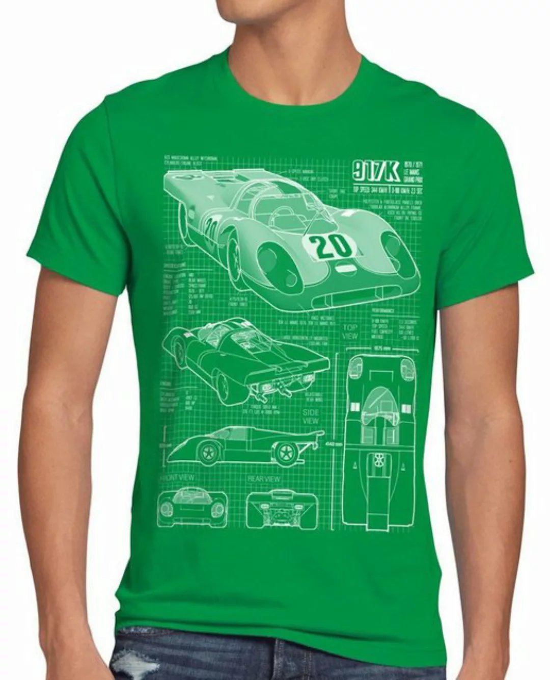 style3 Print-Shirt Herren T-Shirt 917K Le Mans 24stunden rennen 997 996 gt2 günstig online kaufen