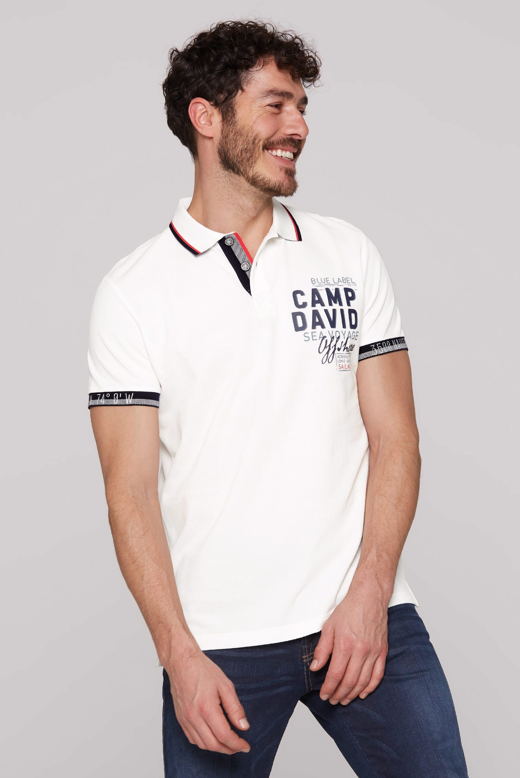 CAMP DAVID Poloshirt, mit Seitenschlitze günstig online kaufen