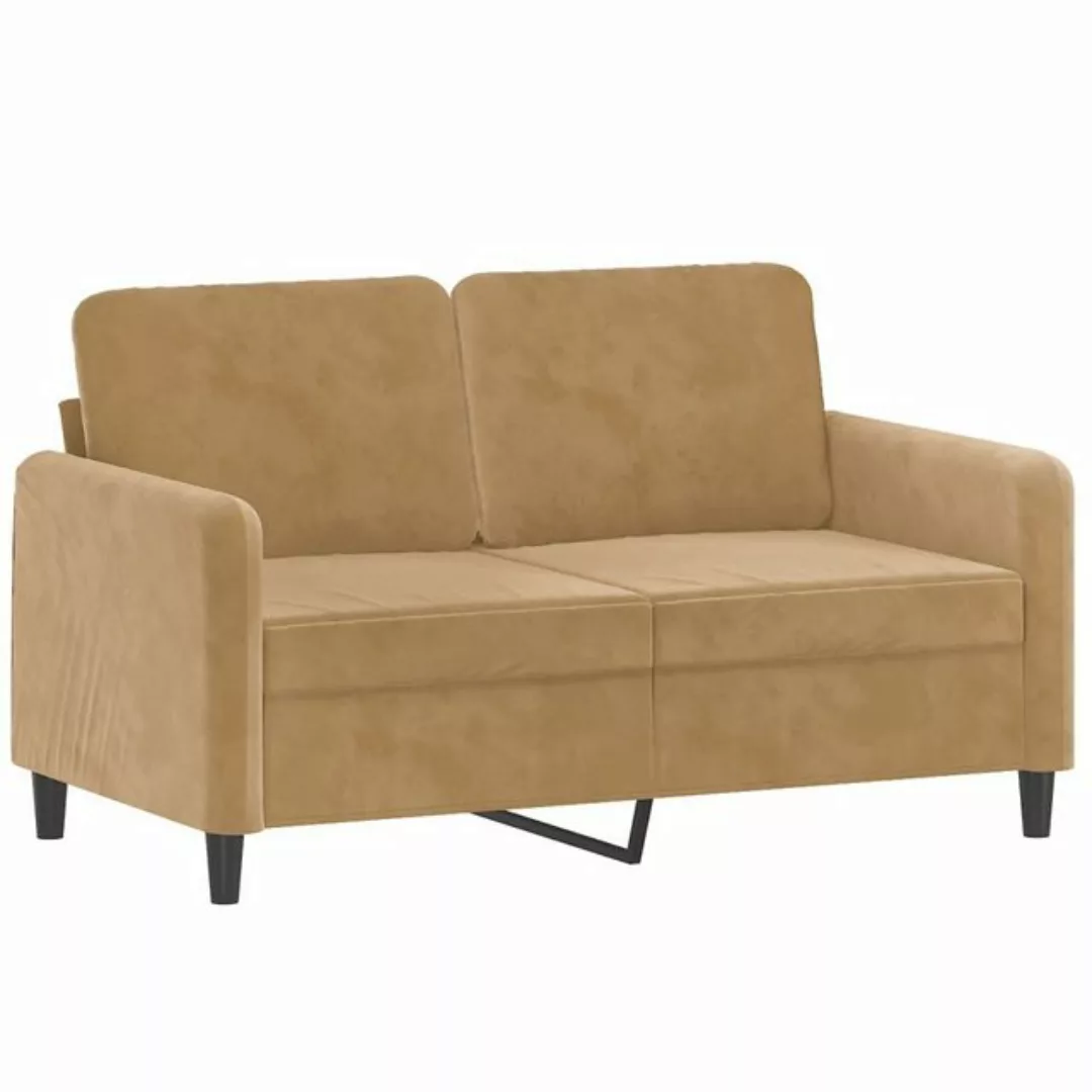 vidaXL Sofa 2-Sitzer-Sofa Braun 120 cm Samt günstig online kaufen