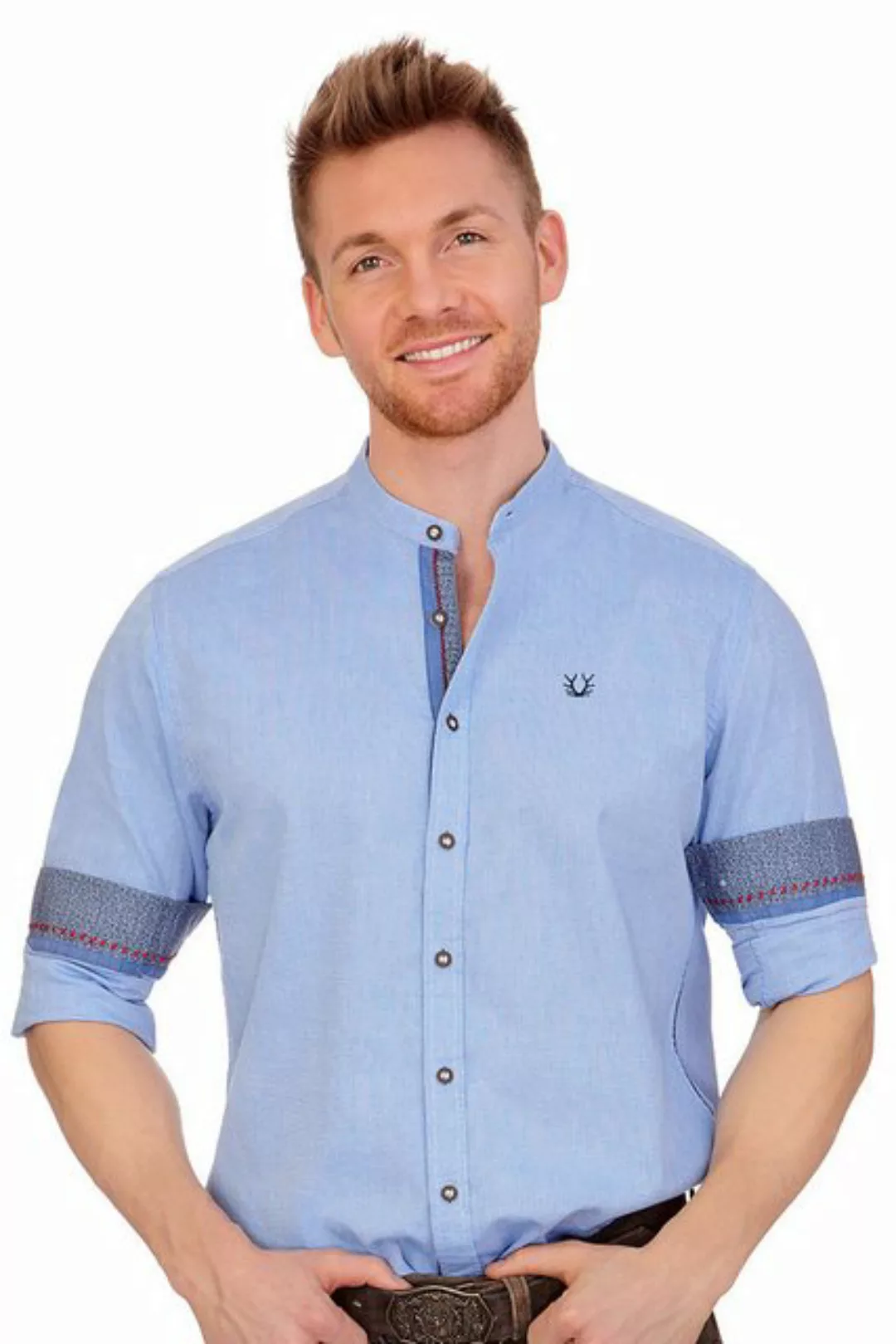 KRÜGER BUAM Trachtenhemd Trachtenhemd - RAFAEL - hellblau, weiß günstig online kaufen