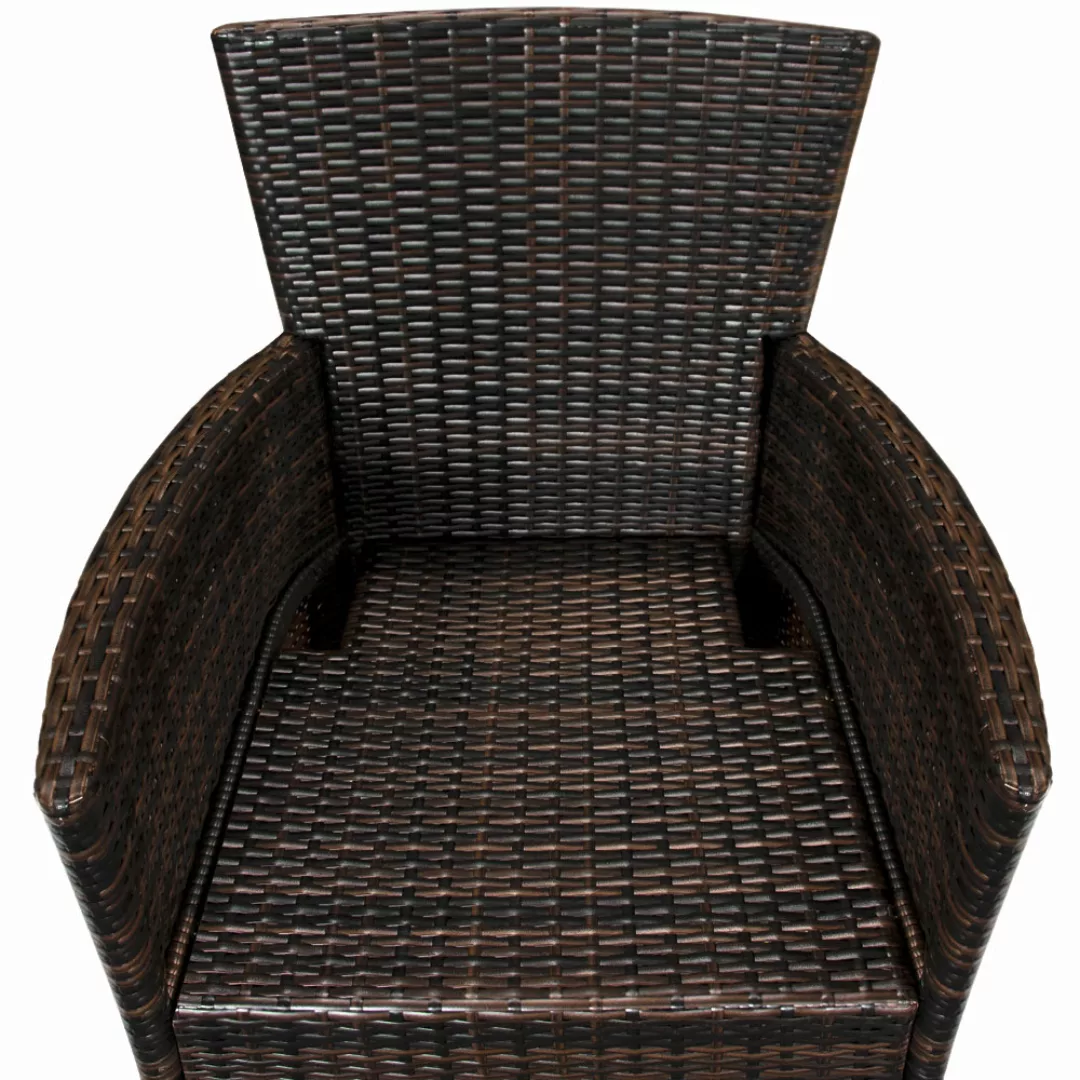 Polyrattan Sitzgarnitur Turin 7-tlg. Braun/Creme günstig online kaufen