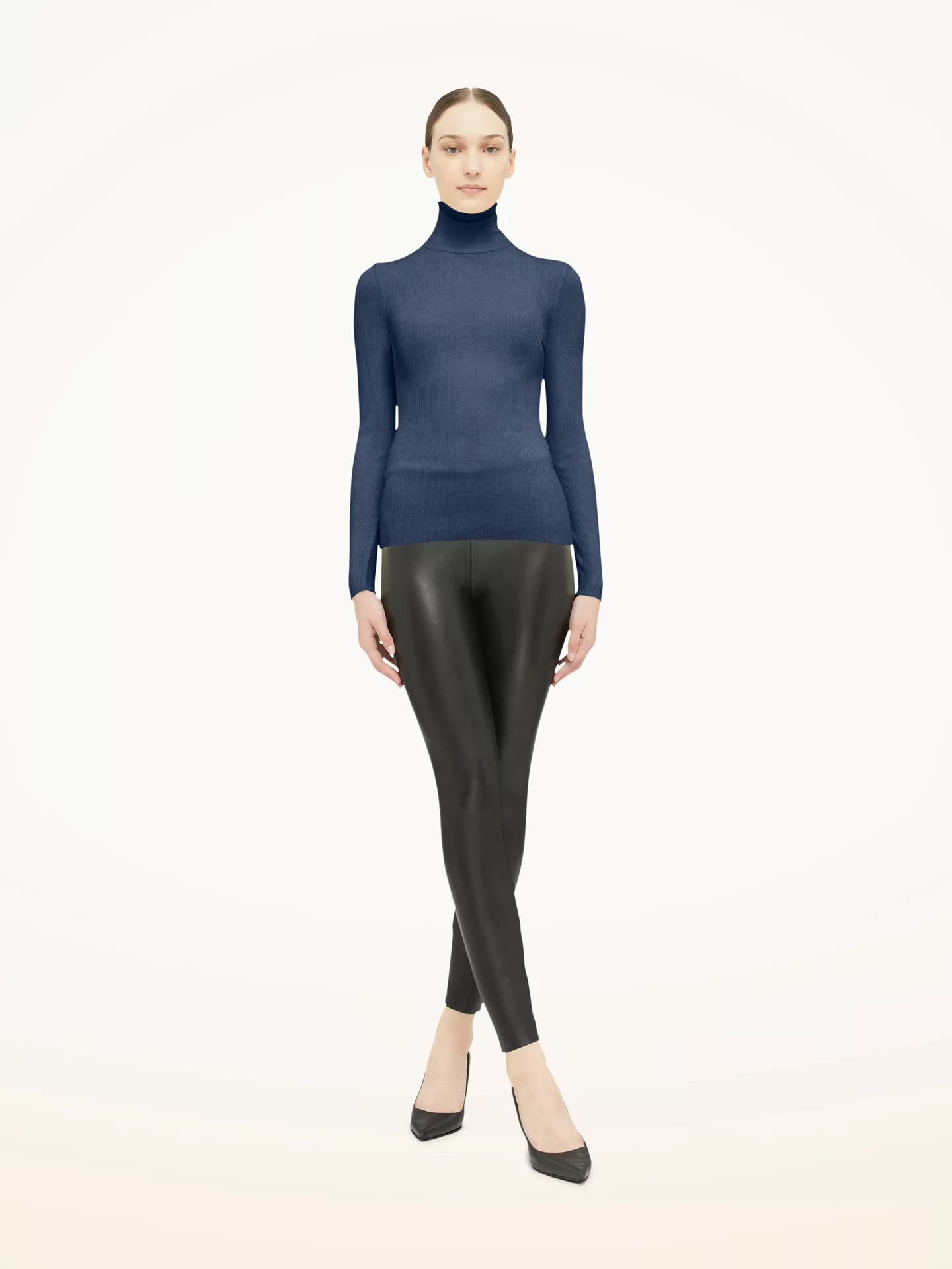 Wolford - Merino Fine Rib Pullover, Frau, dust blue, Größe: XS günstig online kaufen