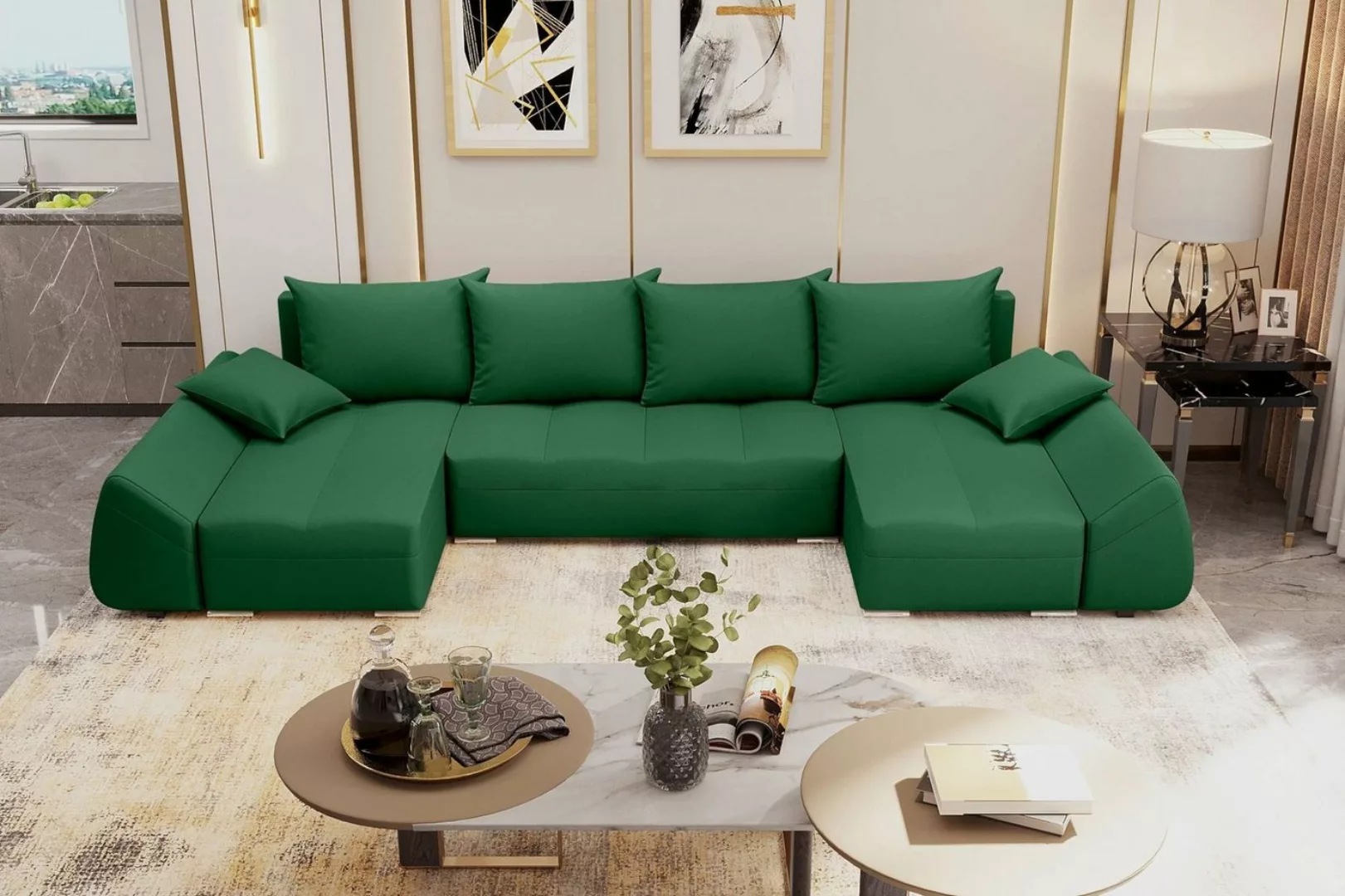 99rooms Wohnlandschaft Madeira, U-Form, Eckcouch, Sofa, Sitzkomfort, mit Be günstig online kaufen