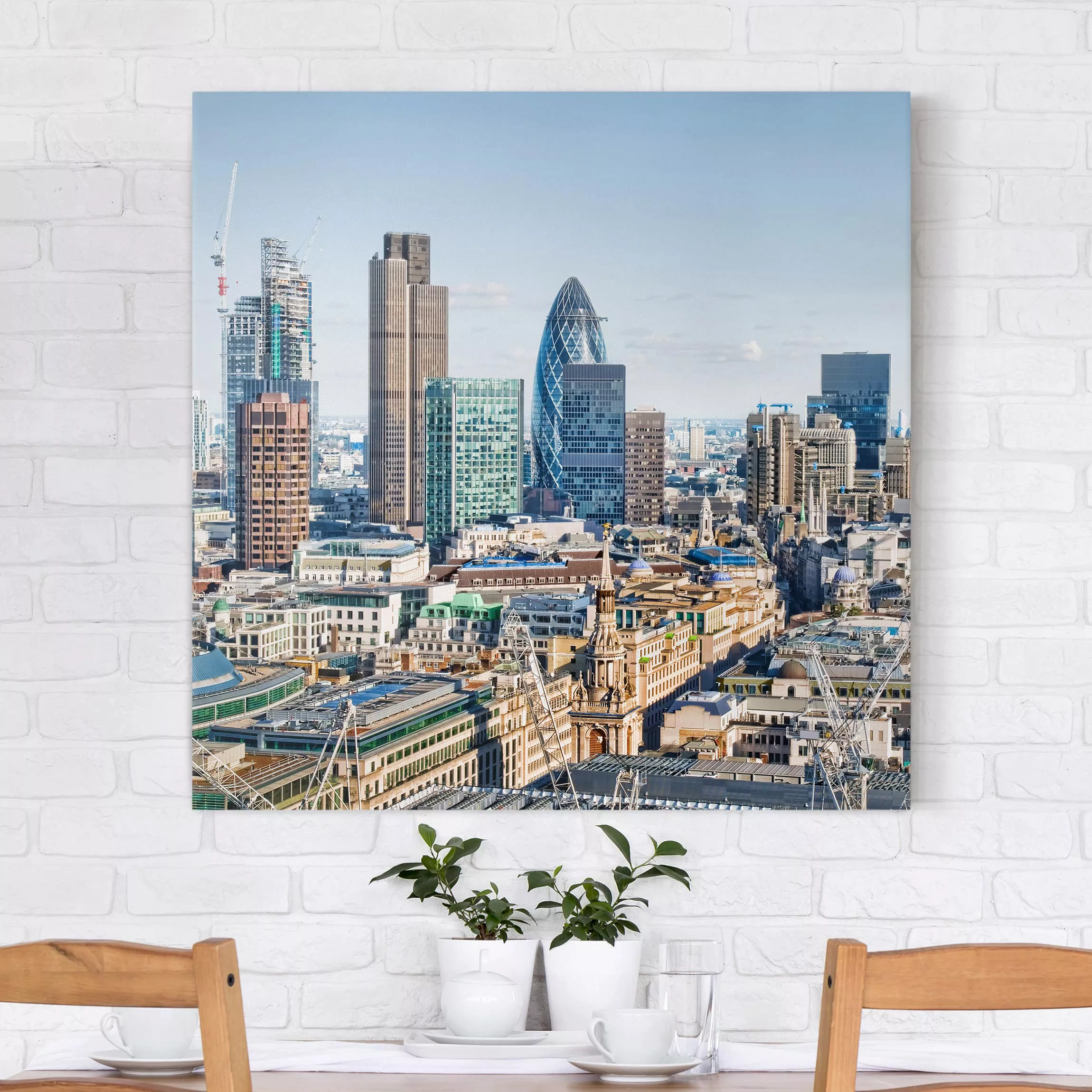 Leinwandbild Architektur & Skyline - Quadrat City of London günstig online kaufen