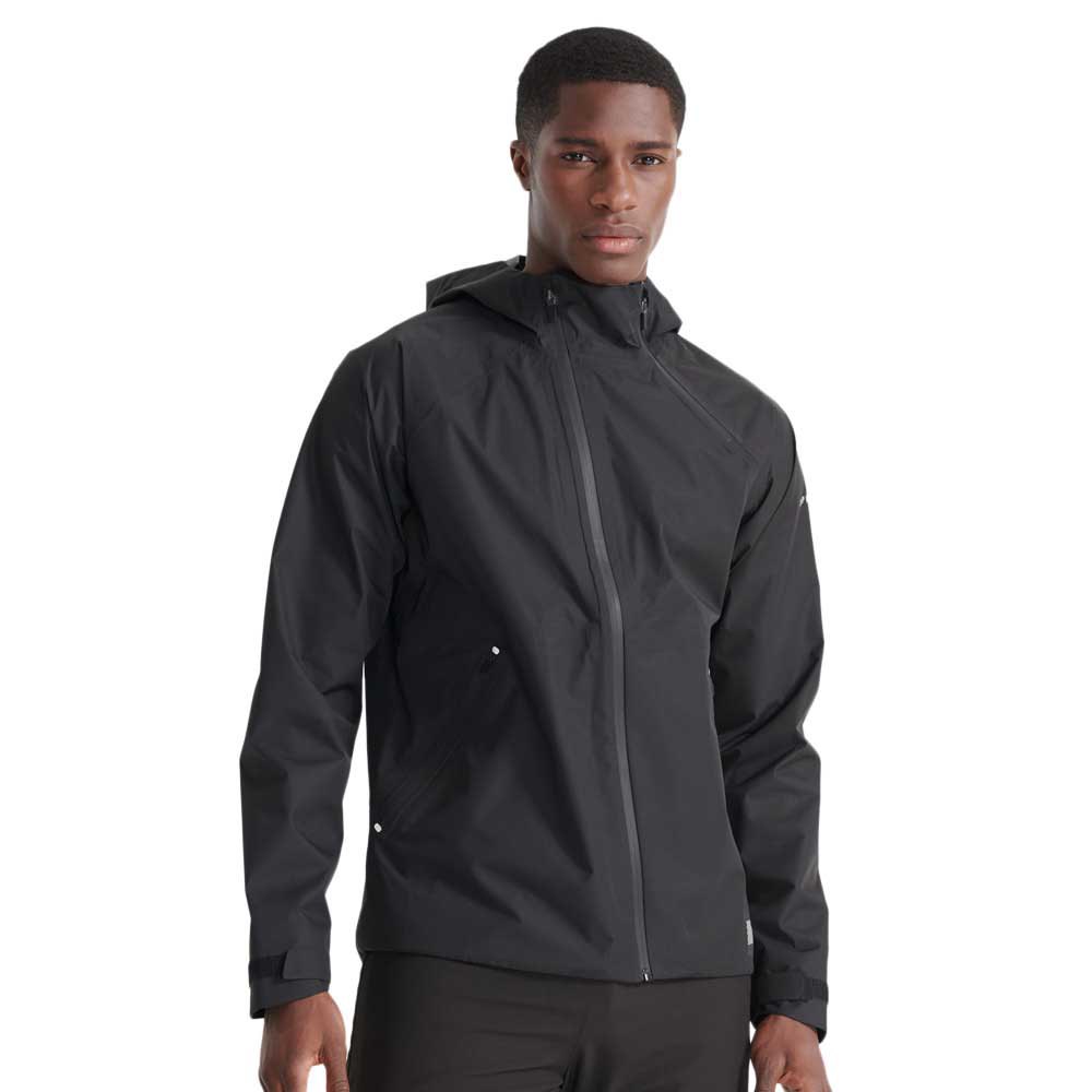 Superdry Training Asymmetric Waterproof Kapuzenjacke 2XL Black günstig online kaufen