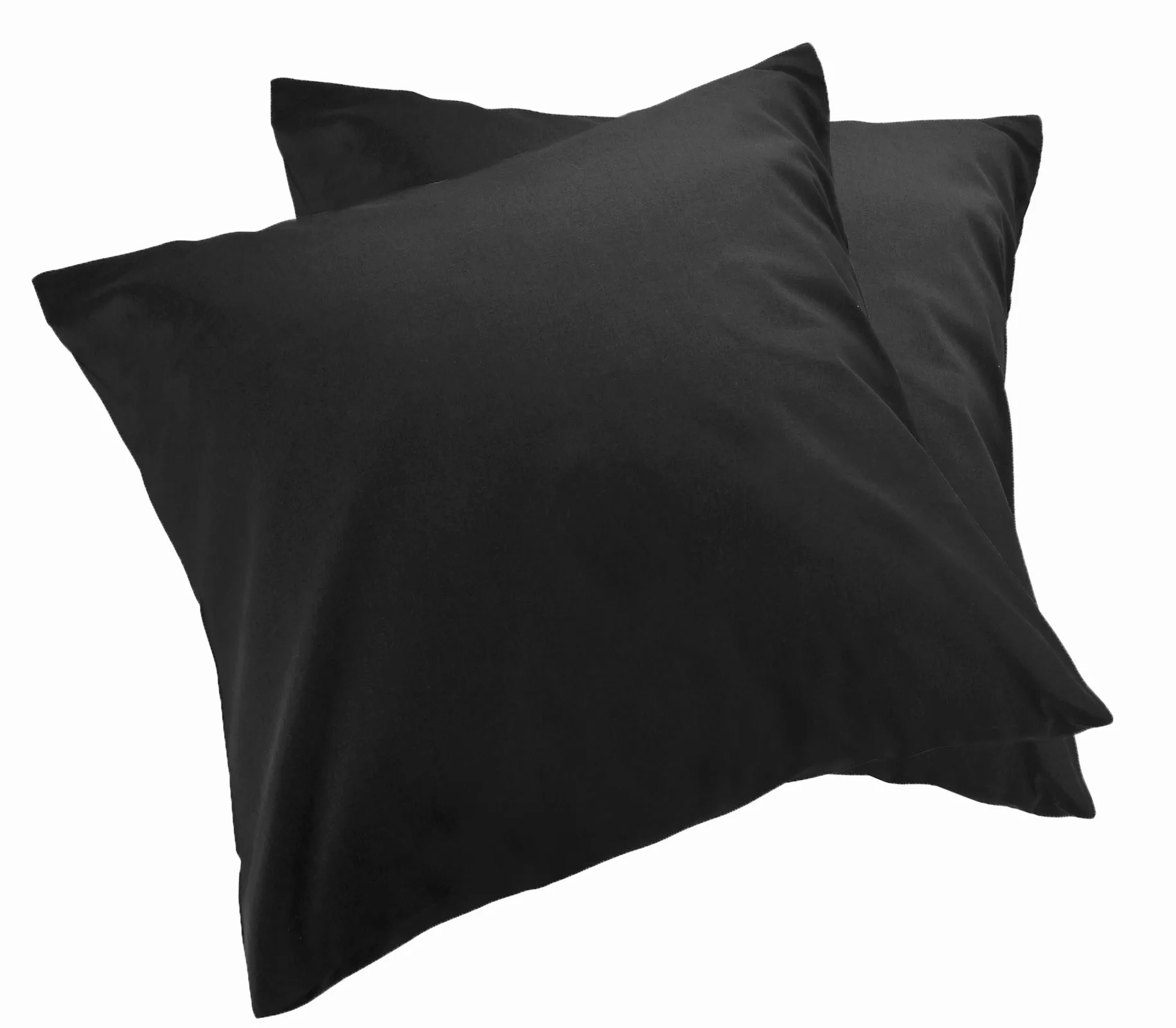 2er Pack MOON-Luxury Linon Kissenbezug 100% Baumwolle-schwarz-40x60 günstig online kaufen