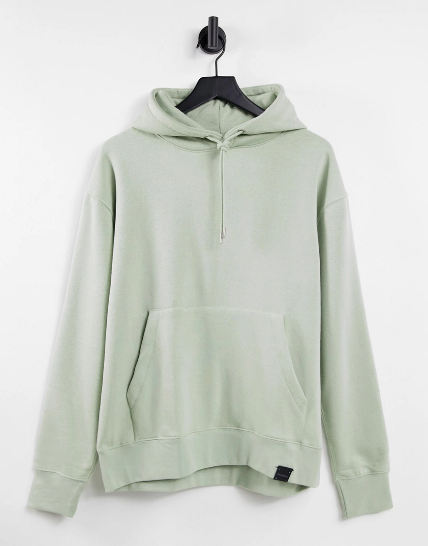 Pull&Bear – Kapuzenpullover in Salbeigrün günstig online kaufen