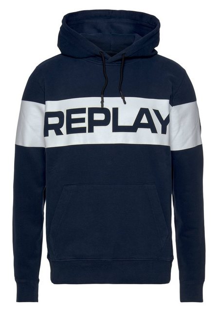 Replay Kapuzensweatshirt mit großem Markenprint günstig online kaufen