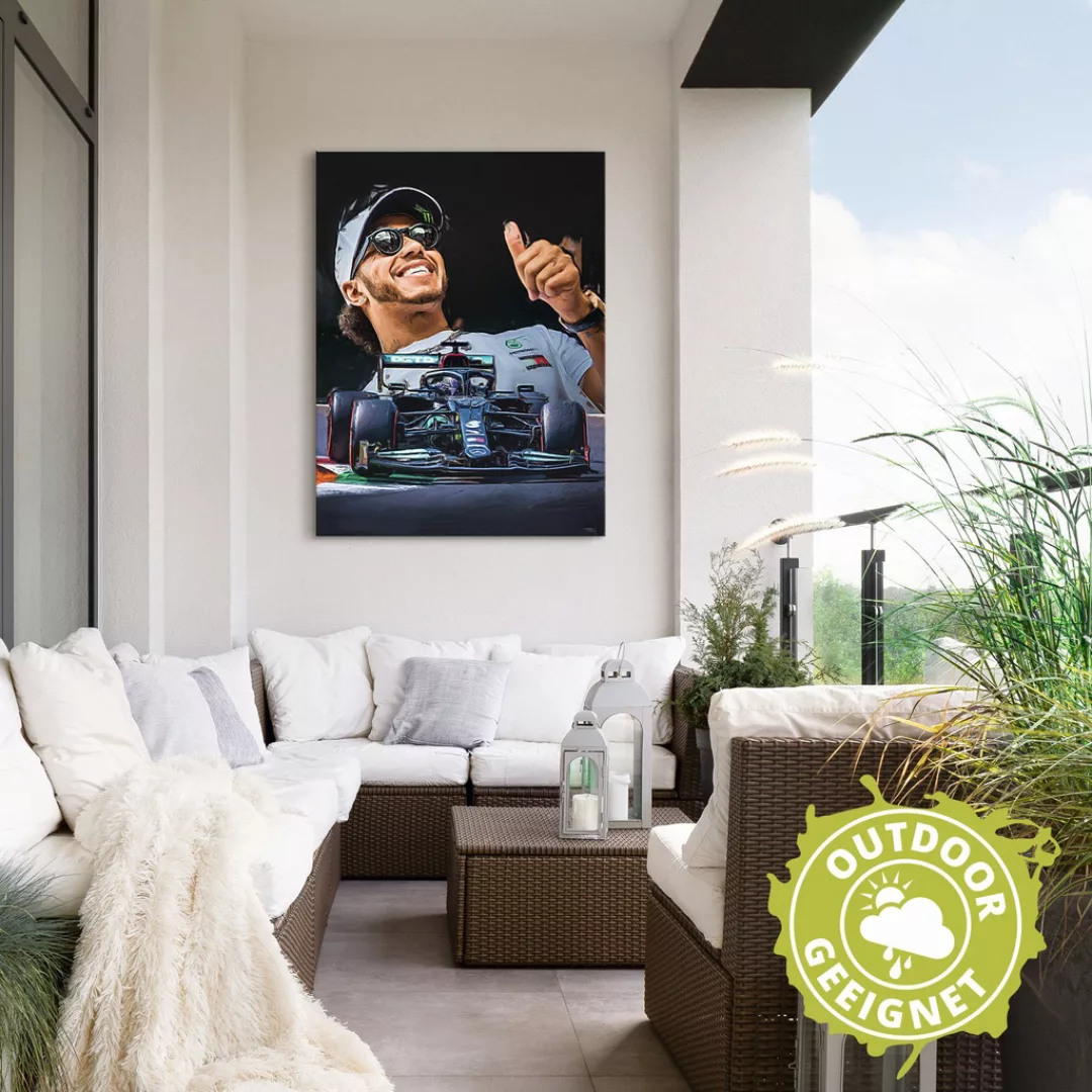 Artland Wandbild "Sir Lewis Hamilton alias LH44", Auto, (1 St.), als Alubil günstig online kaufen