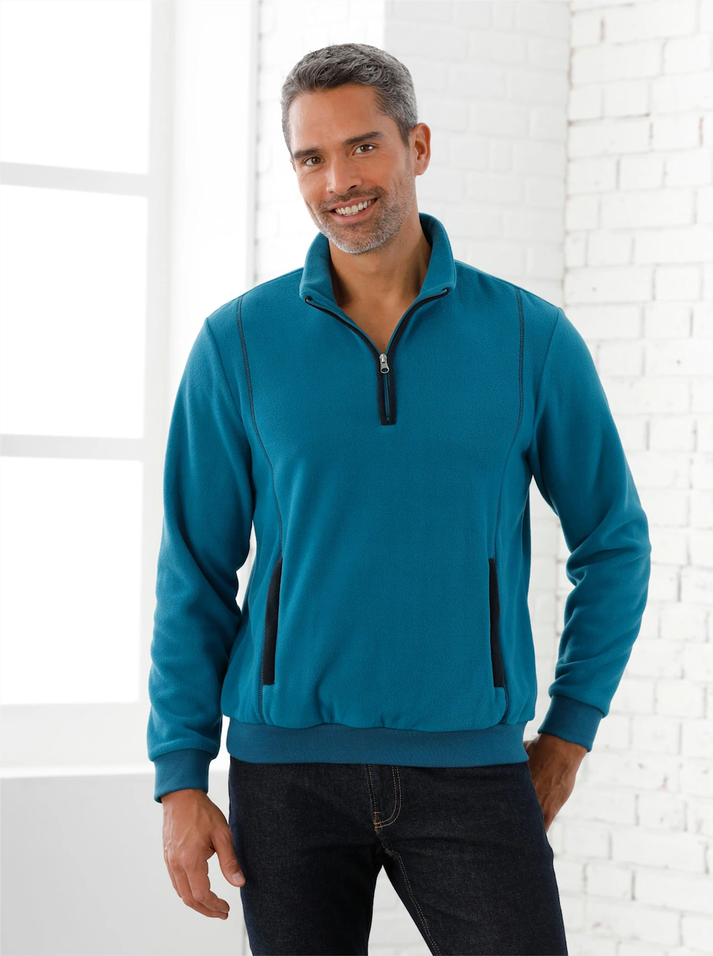 Classic Langarmshirt "Fleece-Shirt" günstig online kaufen