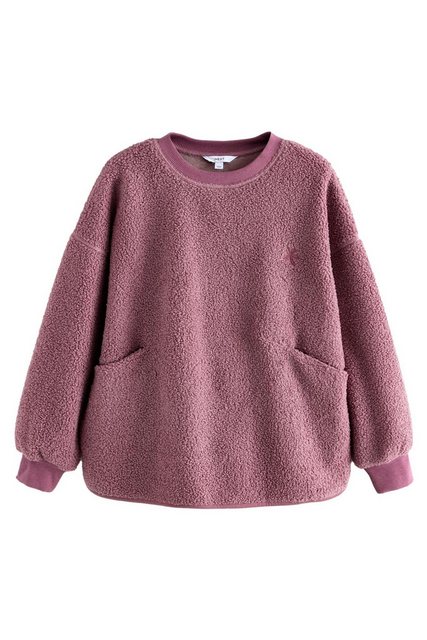 Next Fleecepullover Relaxed Fit Sweathirt mit Fleece und Cord (1-tlg) günstig online kaufen