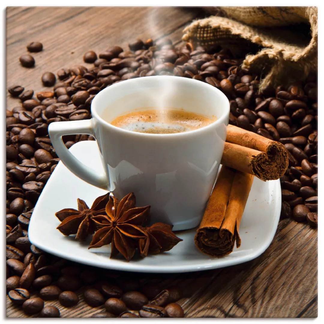 Artland Wandbild »Kaffeetasse Leinensack mit Kaffeebohnen«, Getränke, (1 St günstig online kaufen