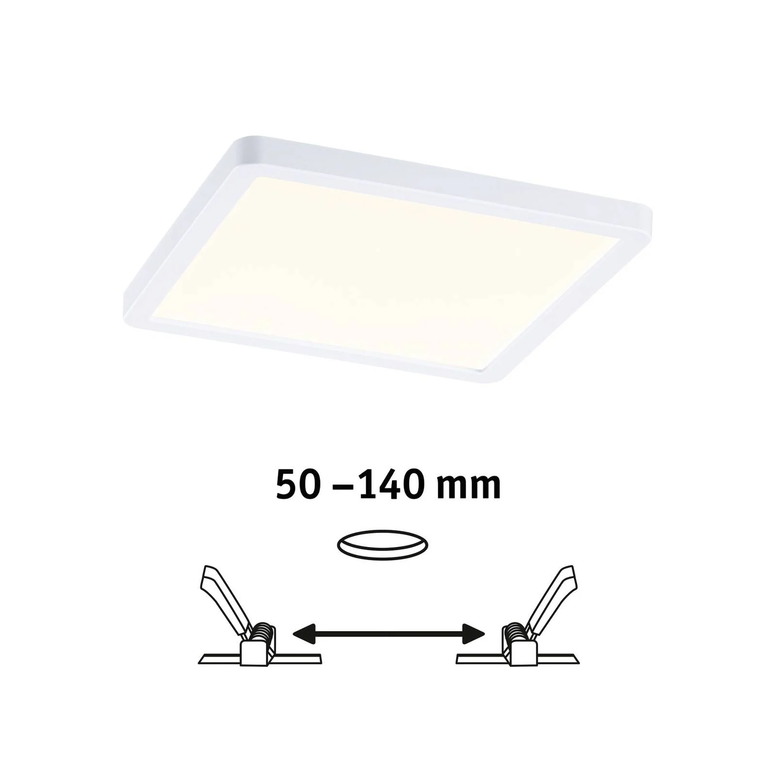 Paulmann LED-Panel Areo 3.000K eckig 17,5 cm weiß günstig online kaufen