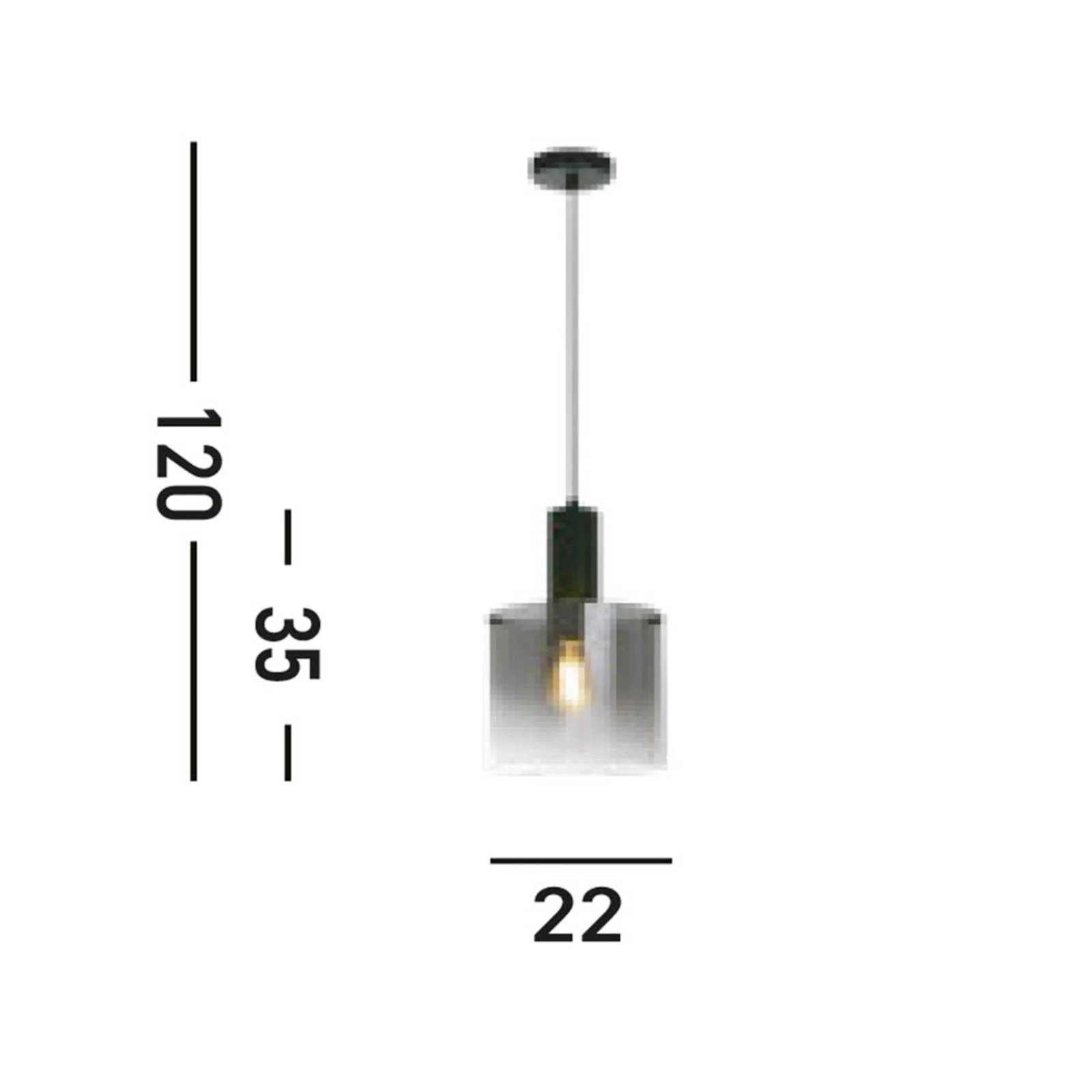 Hängeleuchte Sweden, einflammig, Stahl, Glas, E27 günstig online kaufen