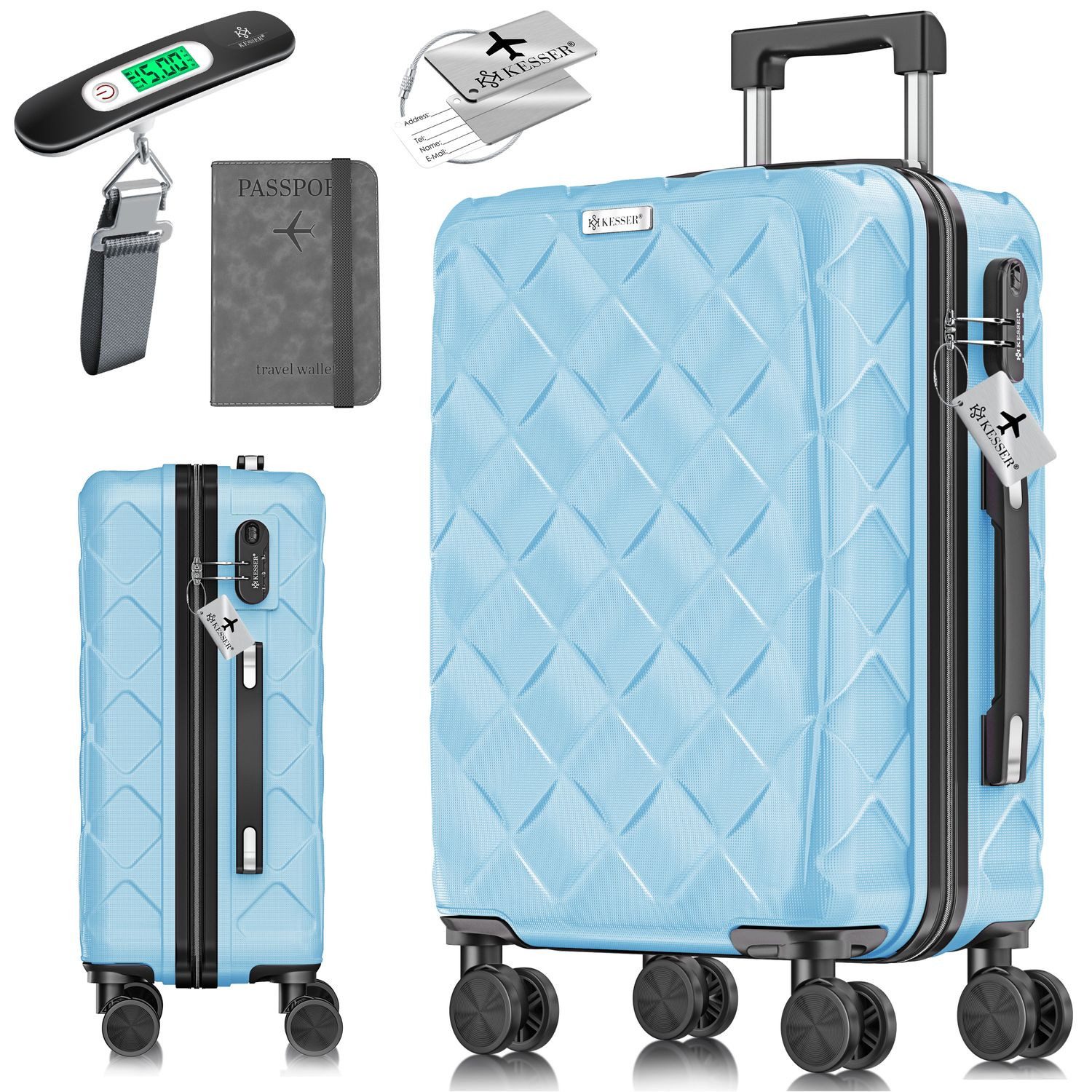 KESSER Hartschalen-Trolley Reisekoffer, 4 Rollen, ABS günstig online kaufen