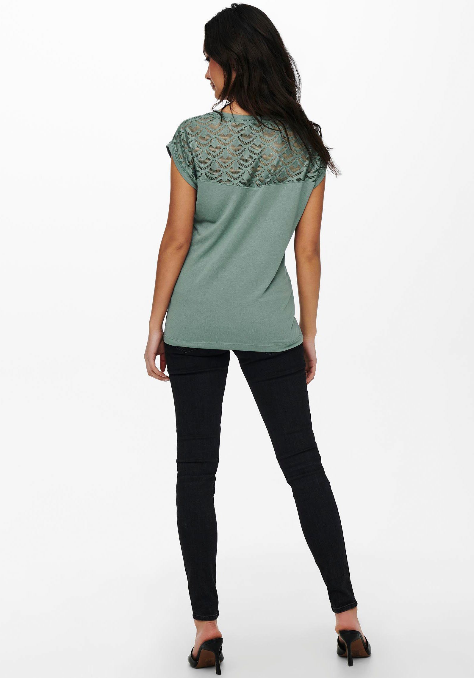 ONLY Spitzenshirt "ONLNICOLE – Spitzendetails für eleganten Auftritt im All günstig online kaufen